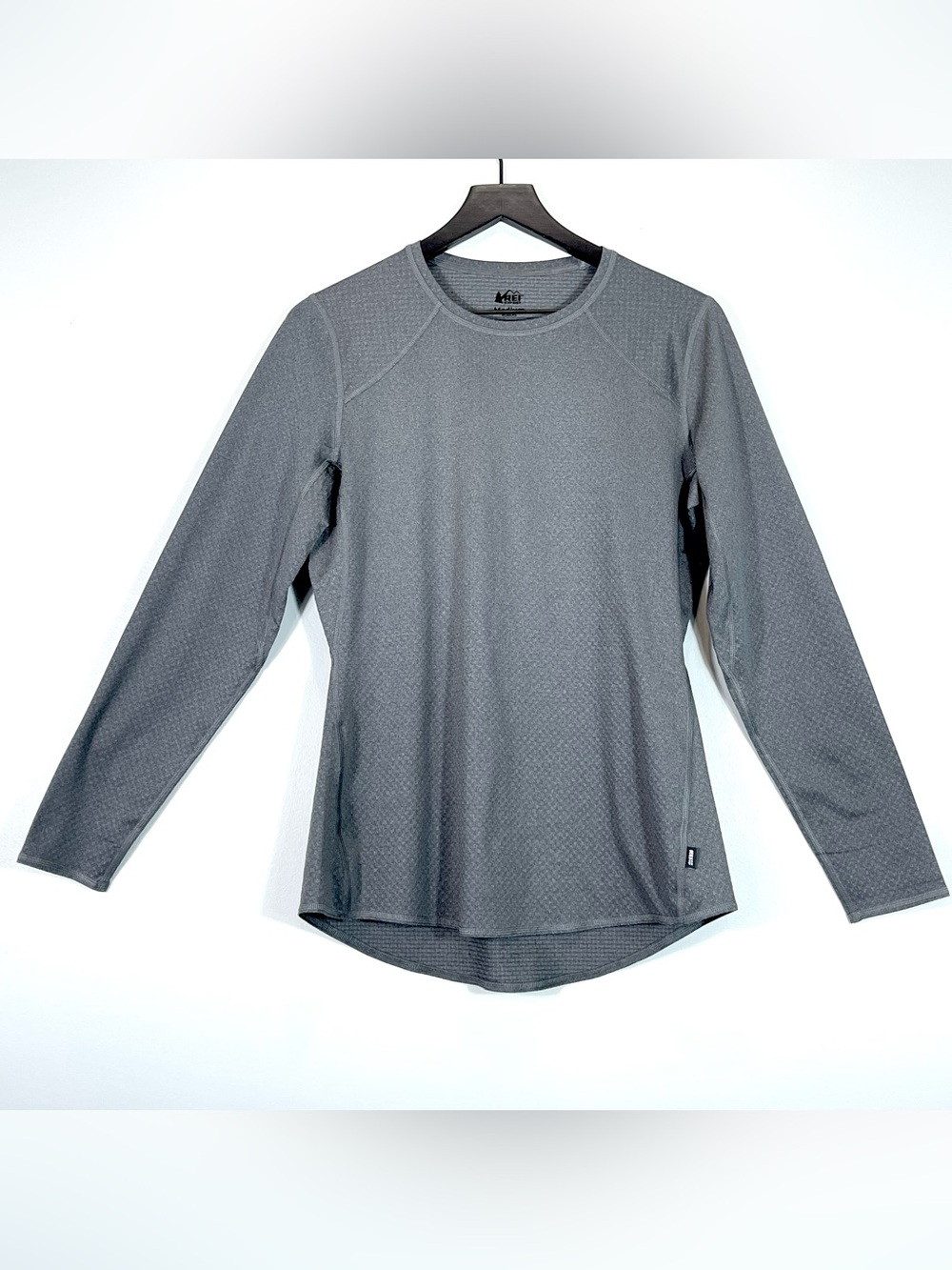 REI CO-OP Womens Gray Performance Base Layer Long Sleeve Top Stretch Size Medium